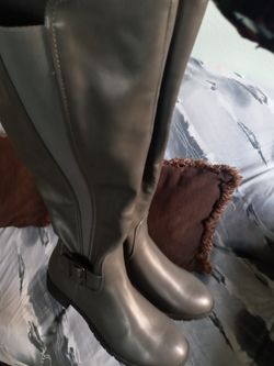 New Gray Boots Size 9