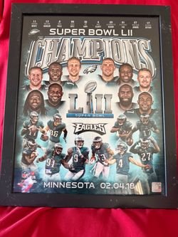Philadelphia Eagles Framed Photo 18x22 Super Bowl LII Minnesota 2/4/18