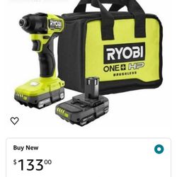 RYOBIONE+ HP 18V Brushless Cordless Compact 1/4 in. Impact Driver Kit with 1.5 Ah Battery