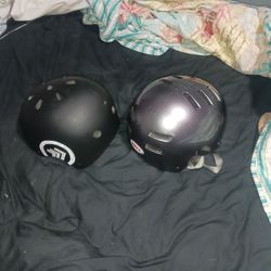 2 Helmets, Both Large, 1 Bell-Faction, Skateboarding Or Bike / 1 Montana Helmet, BMX Or Skateboarding, Both Can Be Used For Scooter, Hoverboard.