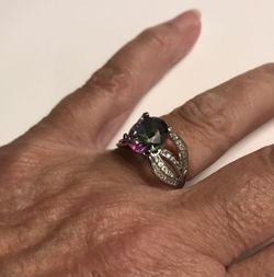 Mystic Topaz 925 Sterling Silver Ring 