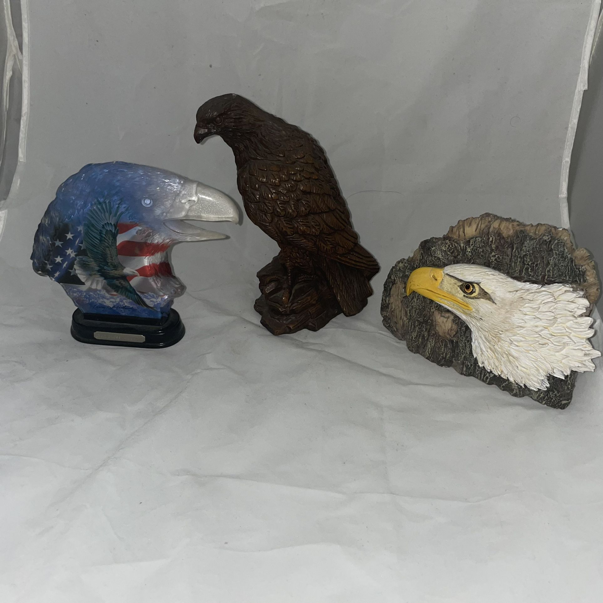 3 EAGLE STATUES