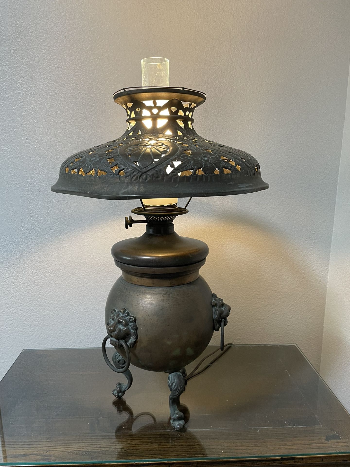 Beautiful Antique Copper Lamp
