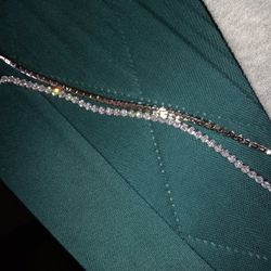 Real 36CT Vvs1 Tennis Chain 10 Carrots..17inch