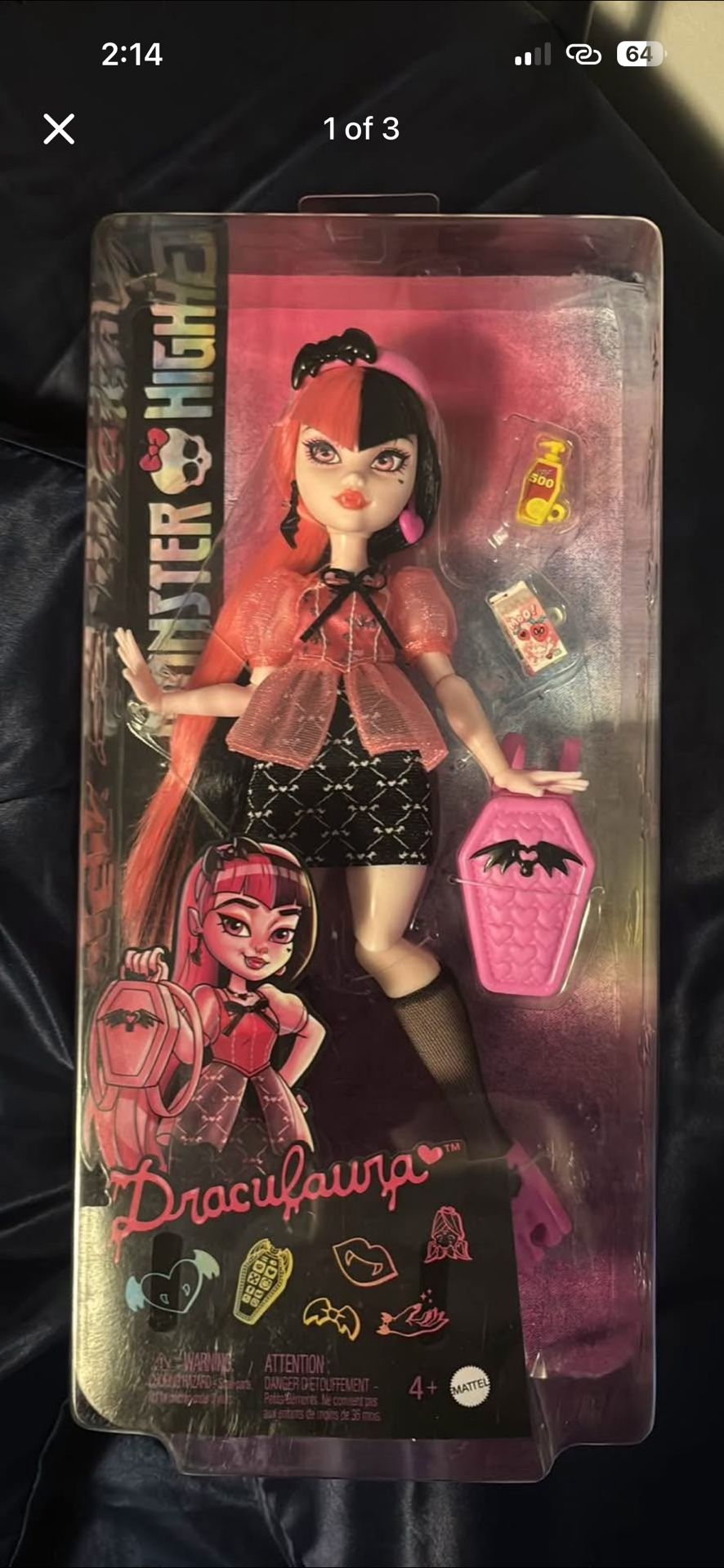 Monster High Draculaura Dolls – Regular & Creepover – New in Box Bundle