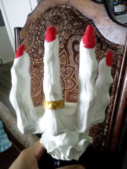 Halloween Witch Hand Ceramic Candle Holder