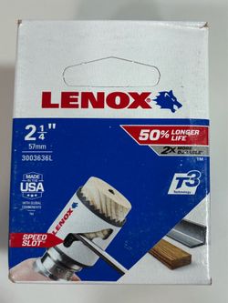 Lenox 3/4” T3 and 2 1/4” T3 Hole Saws