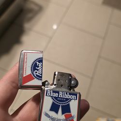 Zippo Lighter: Pabst Blue Ribbon Beer Logo PBR