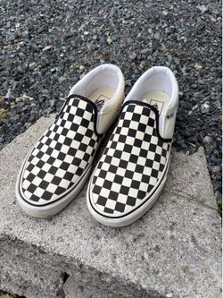 Vans checkered slip ons size 9 men