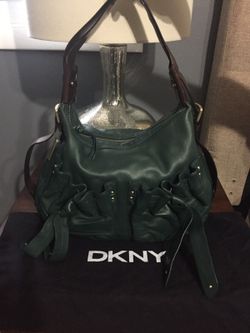 Authentic DKNY leather hobo bag