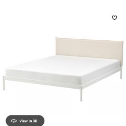 IKEA Queen Bed Frame – White – Good Condition