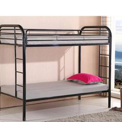Twin / Twin Metal Bunk Bed With Mattresses Included ** 399.99
