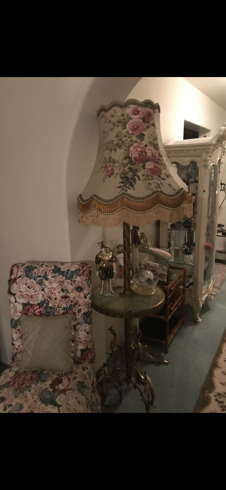 Antique Floor Lamp Table