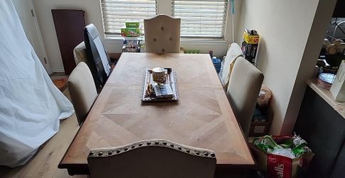 Table With Leaf And 4 Chairs