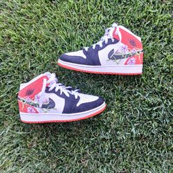 Jordan 1 Mid SE Basketball Blossom Orange (GS) Size 7Y 