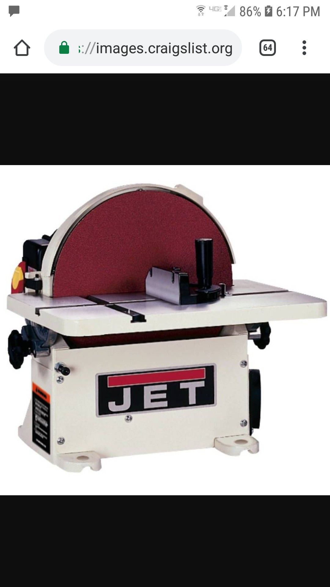 Jet 708433 Model JDS-12B 12 Bench Disc Sander