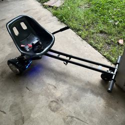 Black Hover1 Kart with Razor Hoverboard and Charging Cable