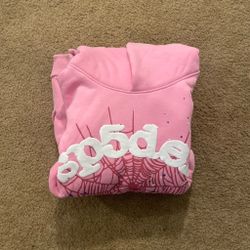 pink sp5der hoodie