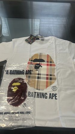A Bathing Ape BAPE Plaid Ape Head T-Shirt