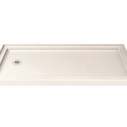 DreamLine 60x34LH Shower Base In Biscuit 