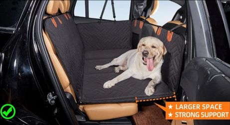 Bikeeik Hard Bottom Dog Back Seat Extender Hammock Waterproof Car Seat Cover