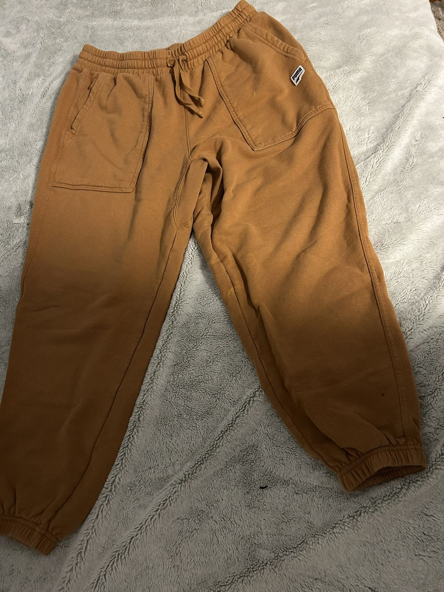 Tan Brown Puma Sweatpants