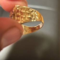 14k solid gold ring Malverde