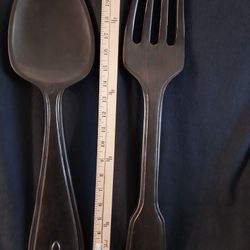 Large Wooden Spoon & Fork Set 21 ½ Inch