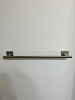 Silver towel bar