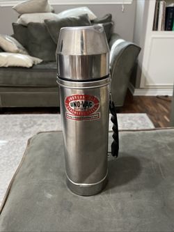 Vintage Uno-Vac Stainless Steel Unbreakable Thermos 