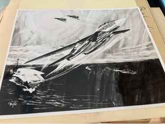 Artist Concept for the Grumman F-14A 8X10  1969