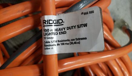 Rigid extension cord heavy duty. 100 ft
