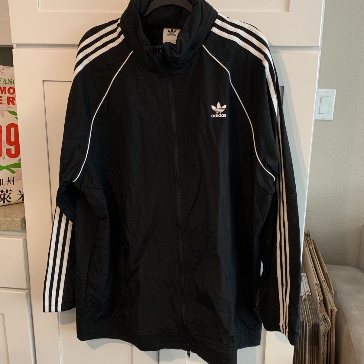 Brand New Adidas Track Jacket Hoody Men’s Size 2XL Black