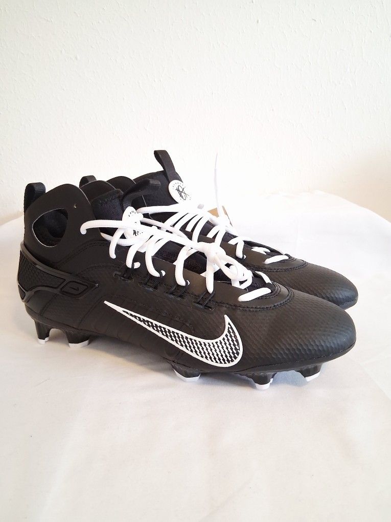 Nike Huarache 9 Elite Mid LAX Black Lacrosse Cleats