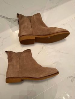 BcBG tan suede booties size 10