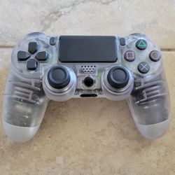 PS4 Controller - Transparent Crystal Clear - Playstation 4 Joystick - PS3 - Playstation 3 - Wireless - Bluetooth 