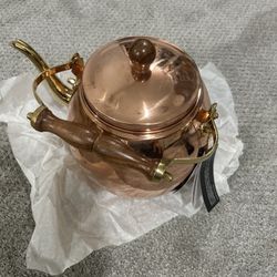 Solid Copper  4 Qt. Tea Kettle ODI New 