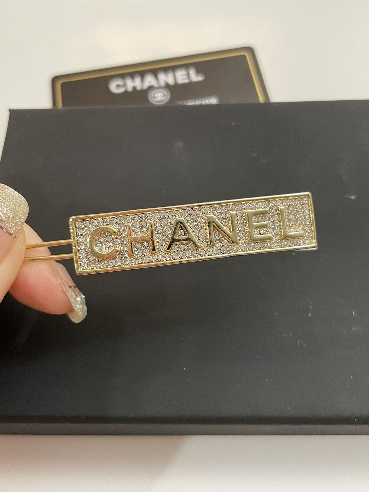 Chanel Rhinestones Hair Pin