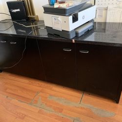 Credenza Or Home  Organized.