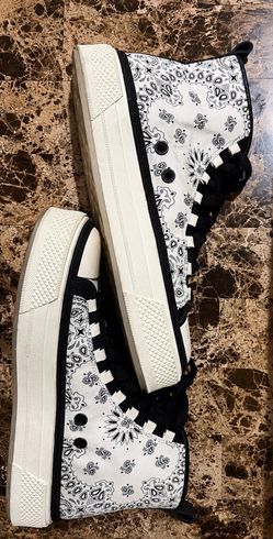 Bandana MA Court Hi Top Sneakers in White/Black