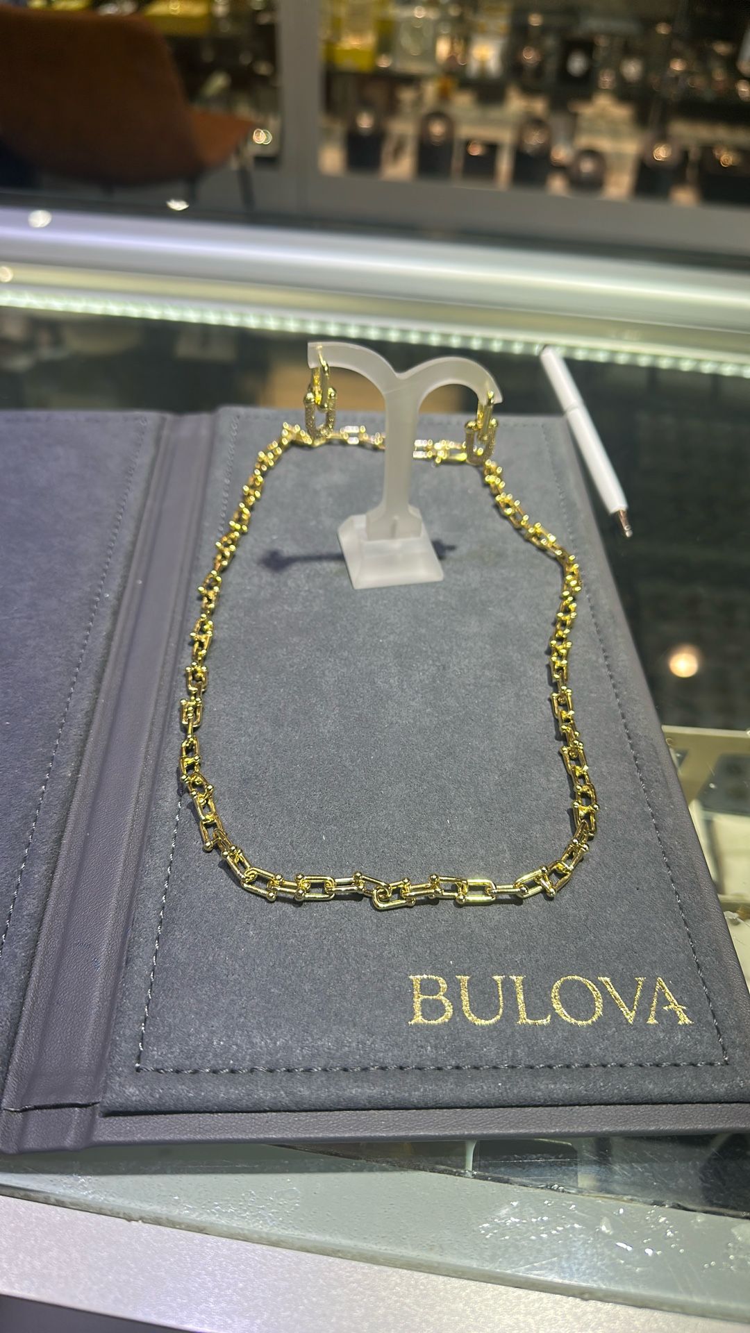 925 Gold Plated Necklace an earring