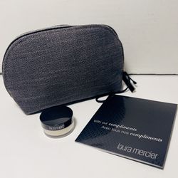 Laura Mercier small makeup bag and Translucent Loose Setting Powder NWOT
