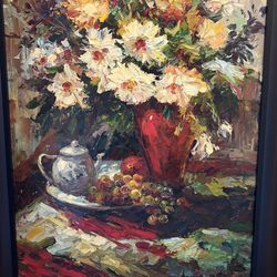 Floral oil painting