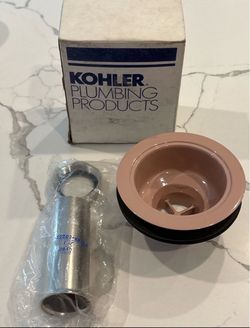 Kohler 8804-45 Sink drain body with tailpiece Wild Rose (New Old Stock)