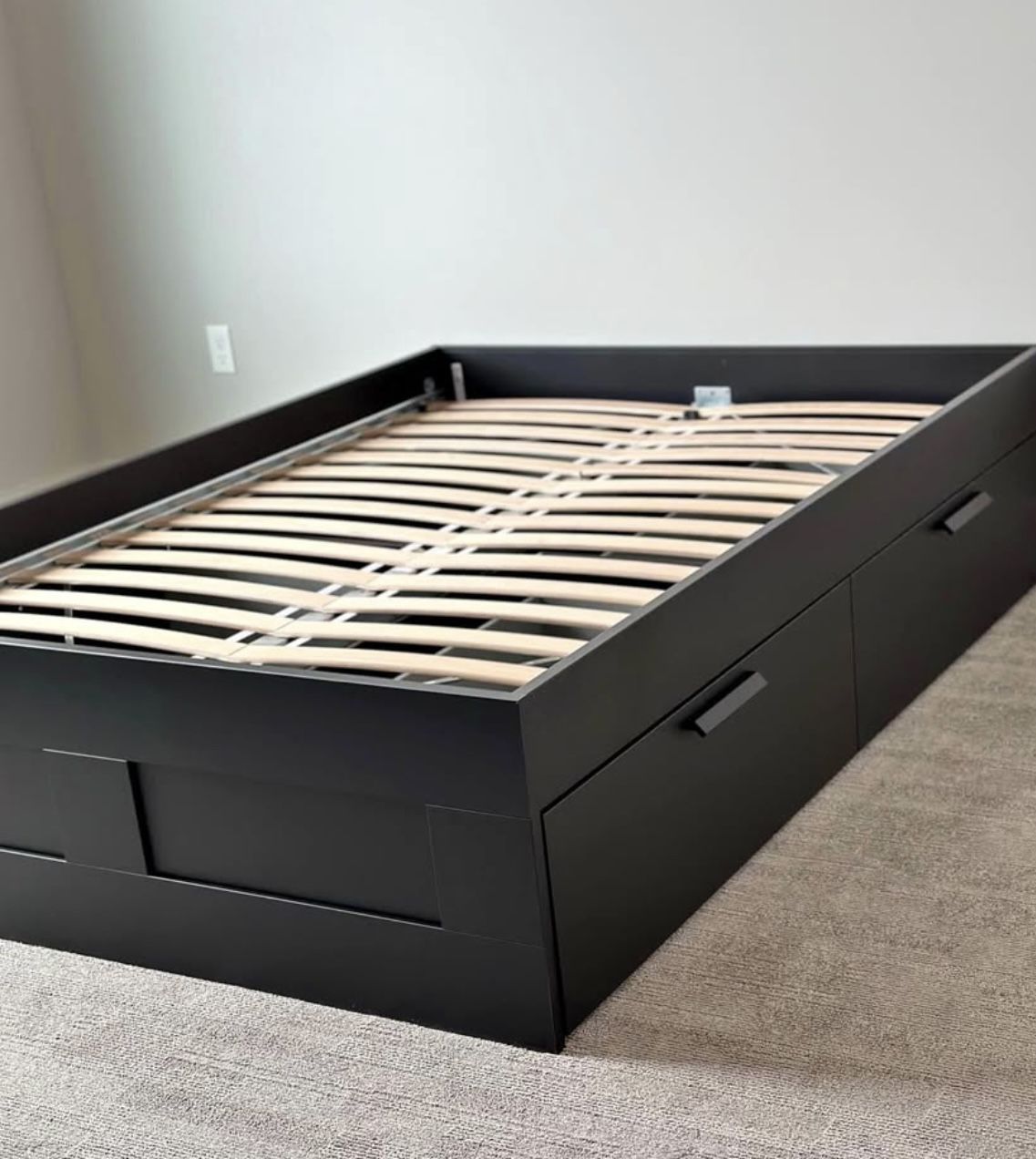 IKEA Brimnes Bed Frame with Storage | Queen Size | Black