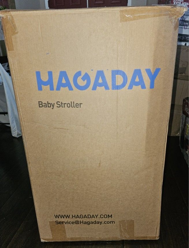 HAGADAY Baby Stroller, Infant Stroller with Reversible Seat, Newborn Stroller with Canopy,Baby Bassinet Stroller(Pink)