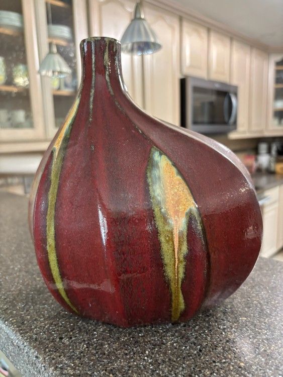 Vintage Glazed Gourd Vase