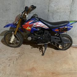50cc Kids Blue and Red Mini Dirt Bike 
