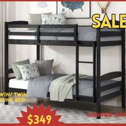 TWIN OVER TWIN BUNK BED 