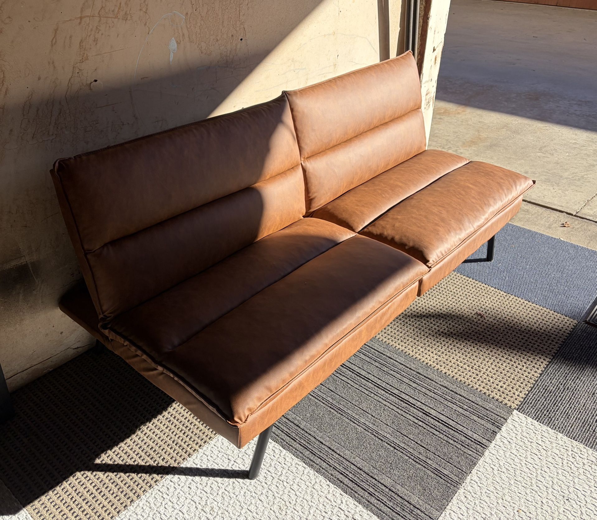 Futon Sofa Bed (Burnt Orange)